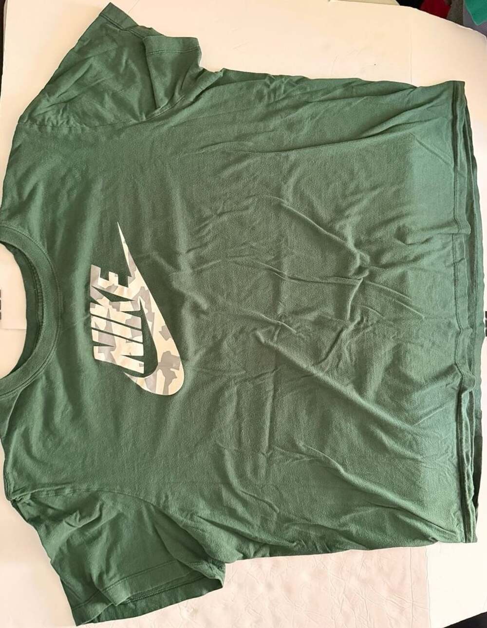 Nike Camouflage Logo Green T-Shirt
